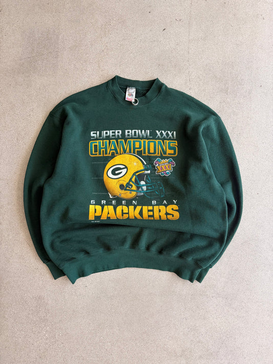 Vintage Packers Super Bowl 31 Champions Crewneck - XXL