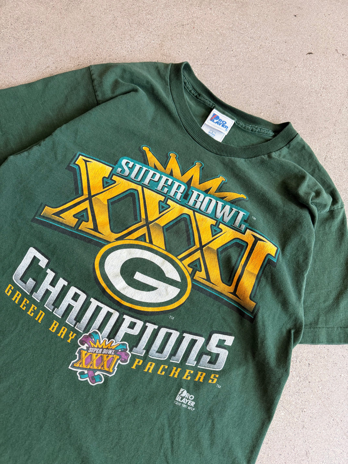 Vintage Packers Super Bowl 31 Champions Tee - M