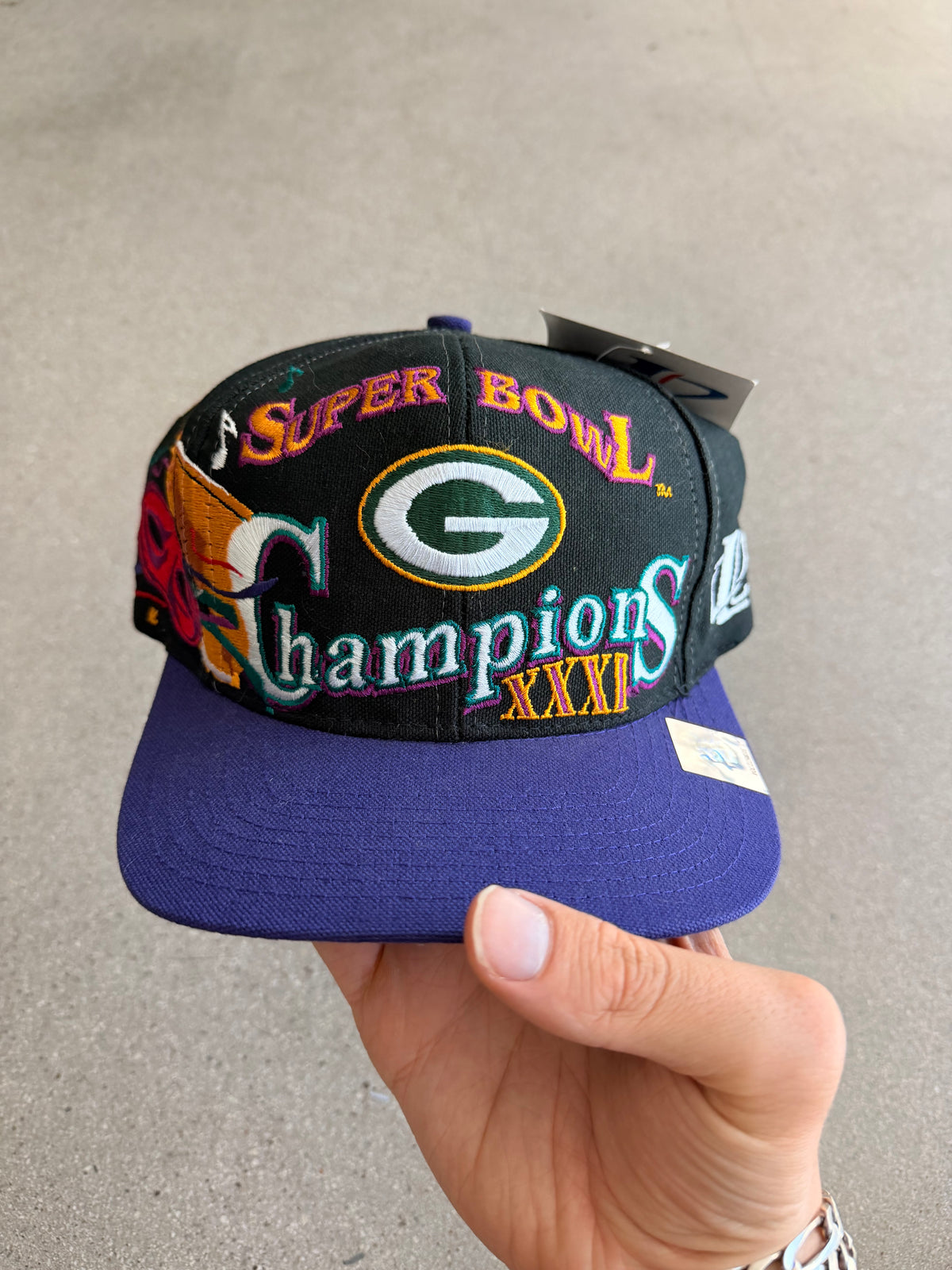 Vintage Packers Logo Athletic Super Bowl 31 Victory Snapback Hat