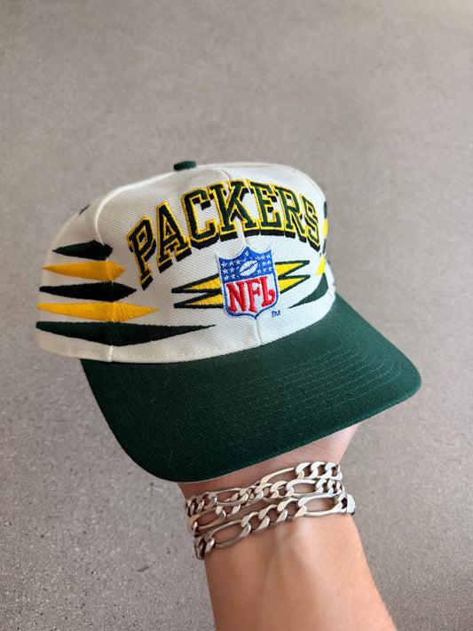 Vintage Packers "Diamond Cut" Logo Athletic Snap Back Hat
