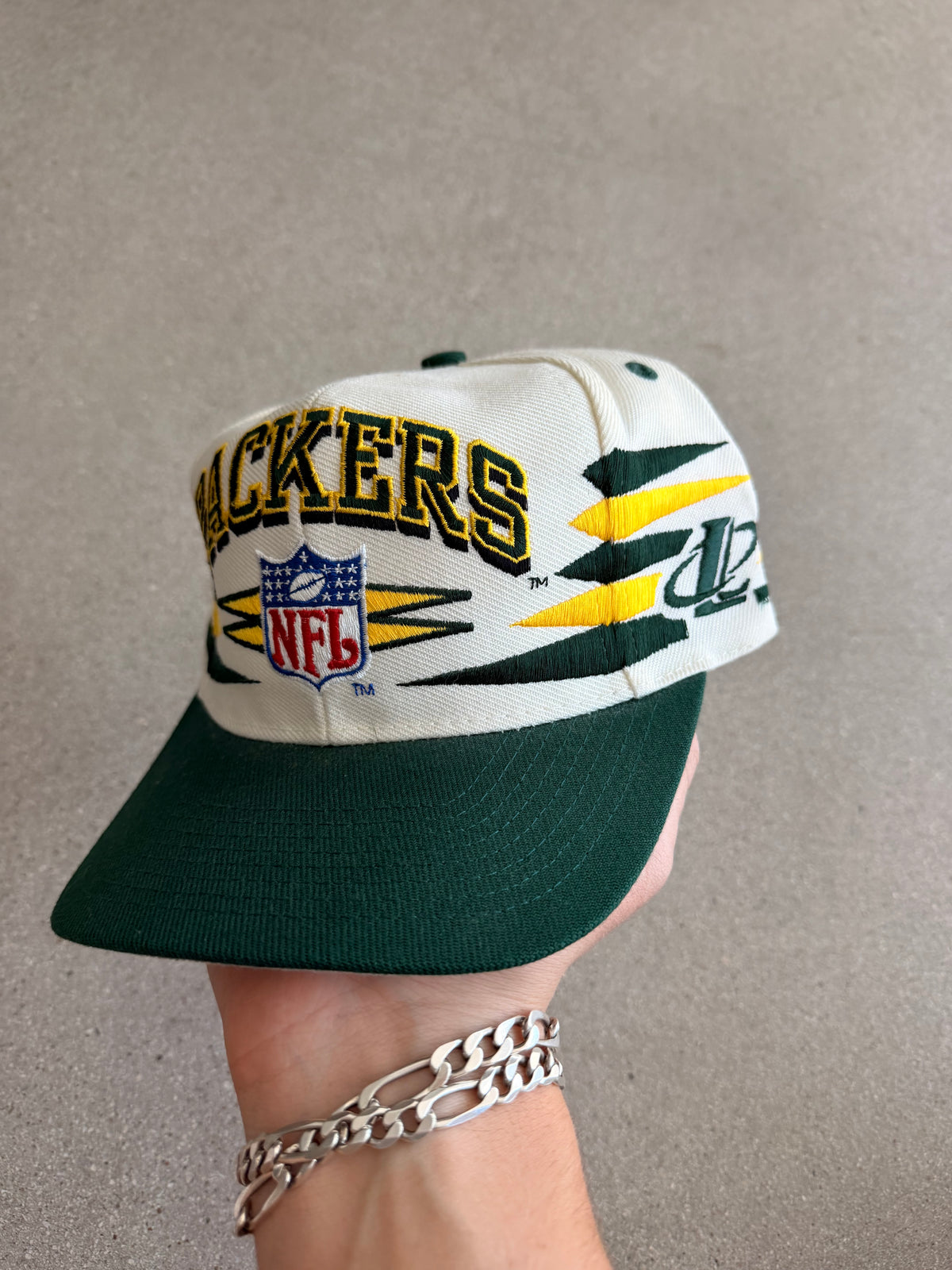 Vintage Packers "Diamond Cut" Logo Athletic Snap Back Hat