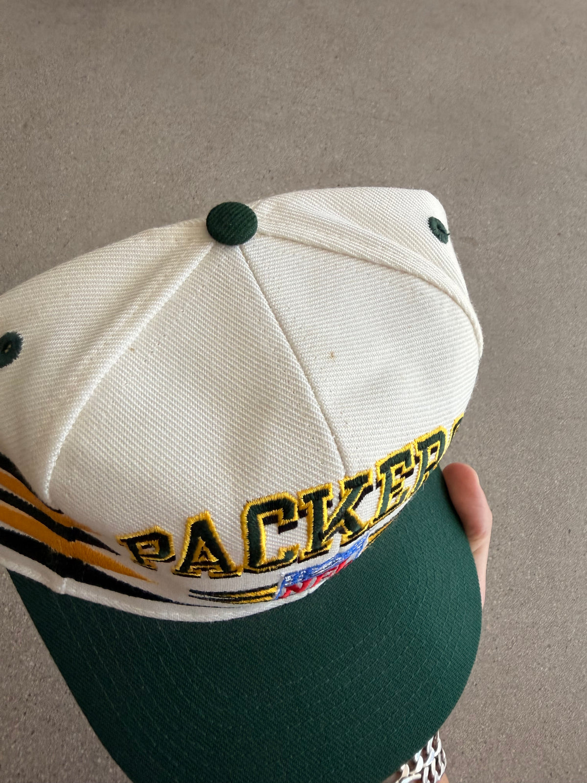 Vintage Packers "Diamond Cut" Logo Athletic Snap Back Hat