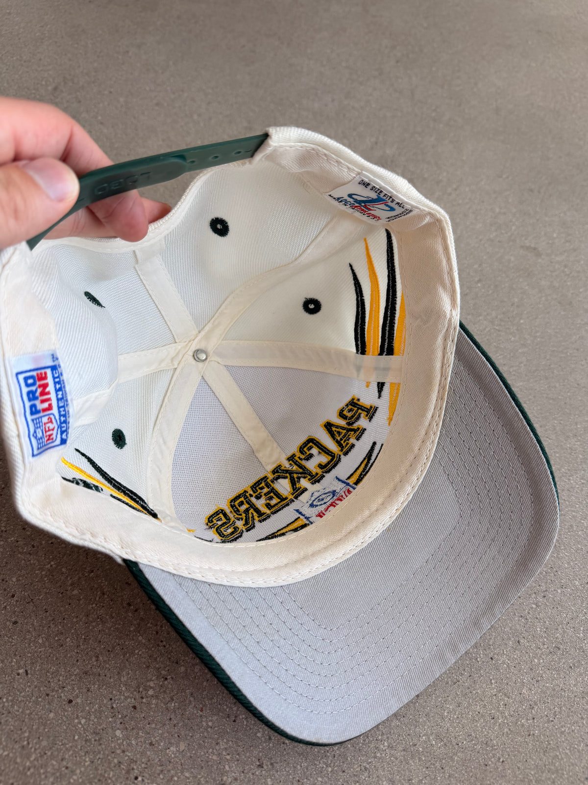 Vintage Packers "Diamond Cut" Logo Athletic Snap Back Hat