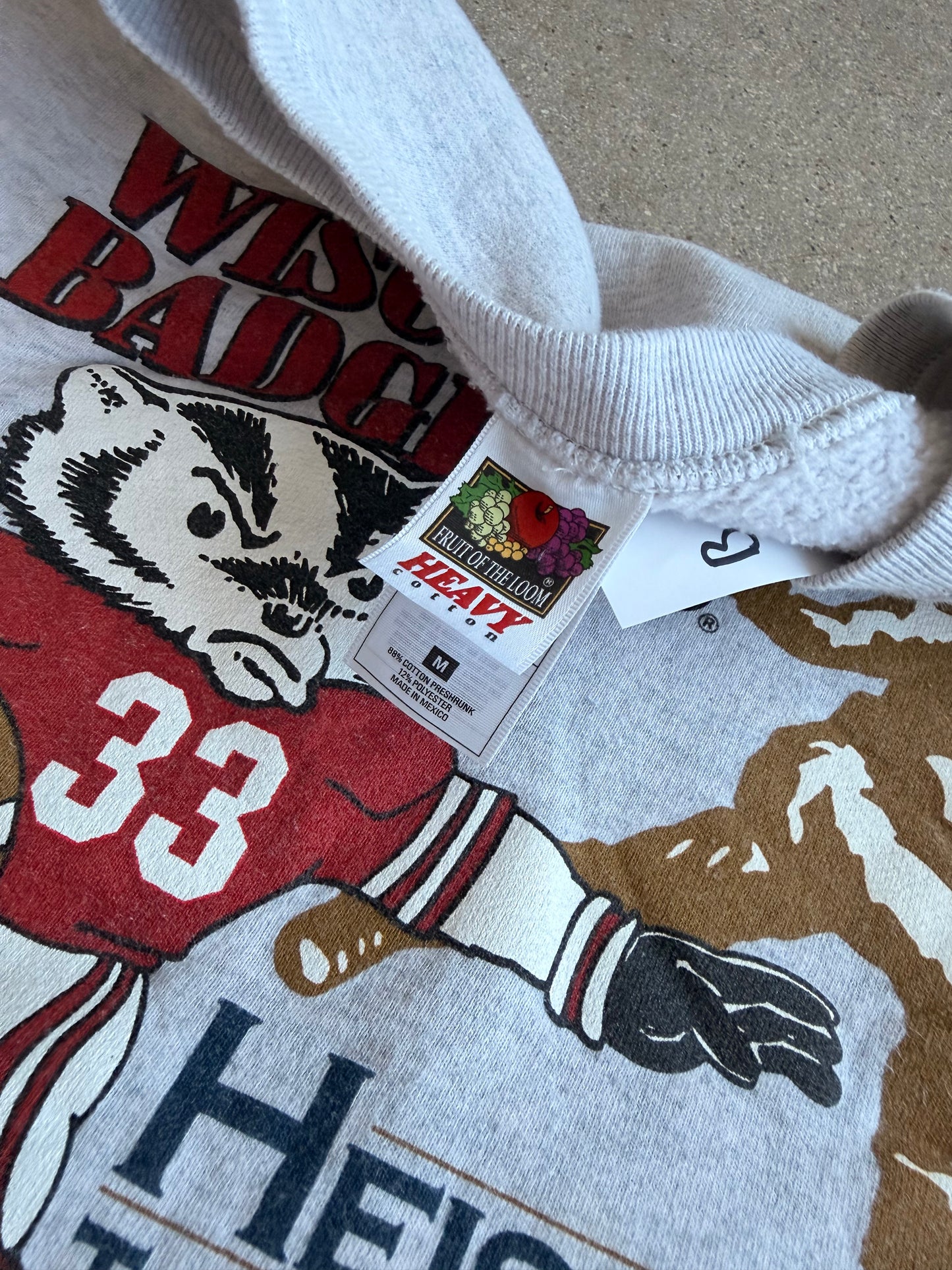 Vintage University of Wisconsin Badgers Heisman Crewneck - M