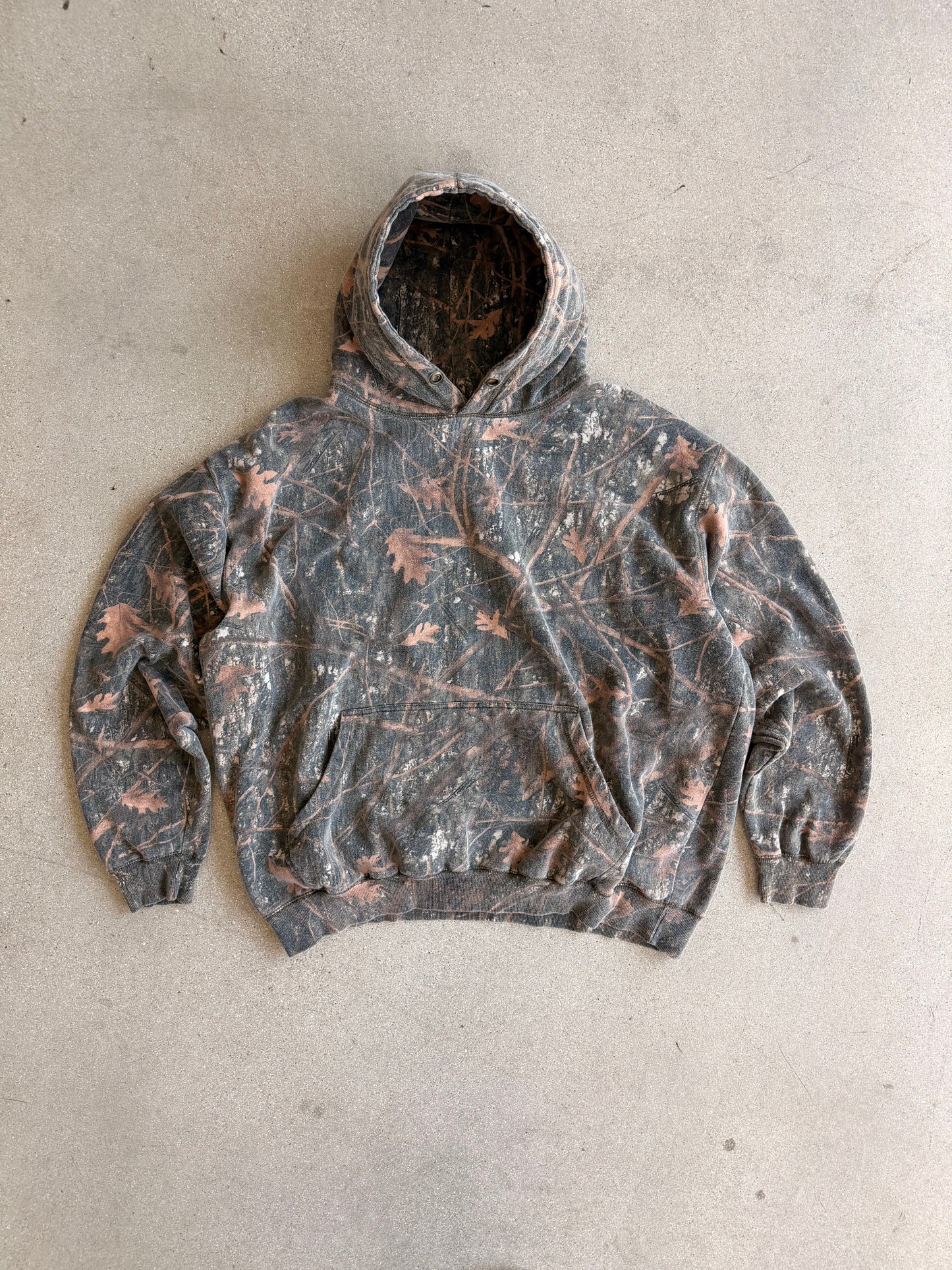 Vintage Heavyweight Camo Hoodie - XL