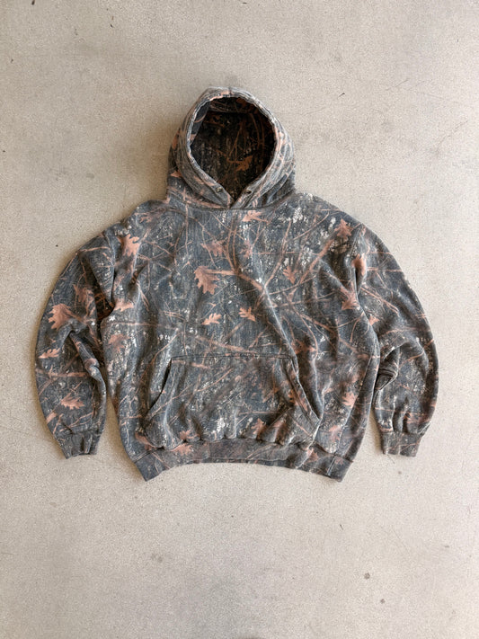 Vintage Heavyweight Camo Hoodie - XL