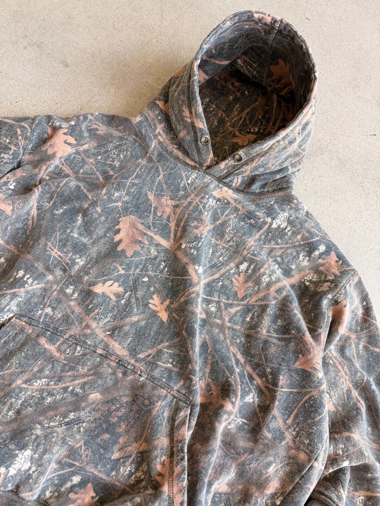 Vintage Heavyweight Camo Hoodie - XL