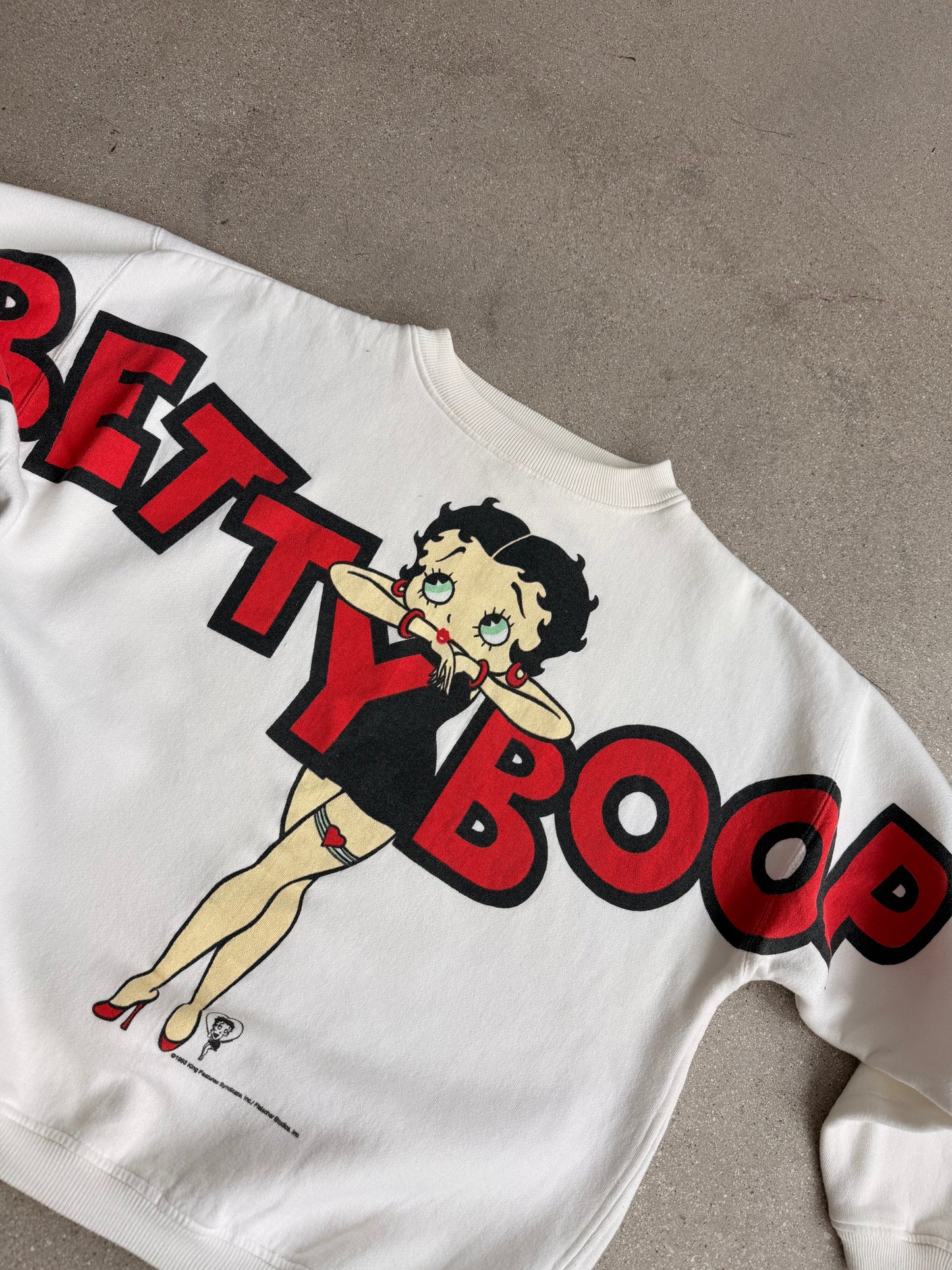Vintage Betty Boop Spellout Crewneck - M