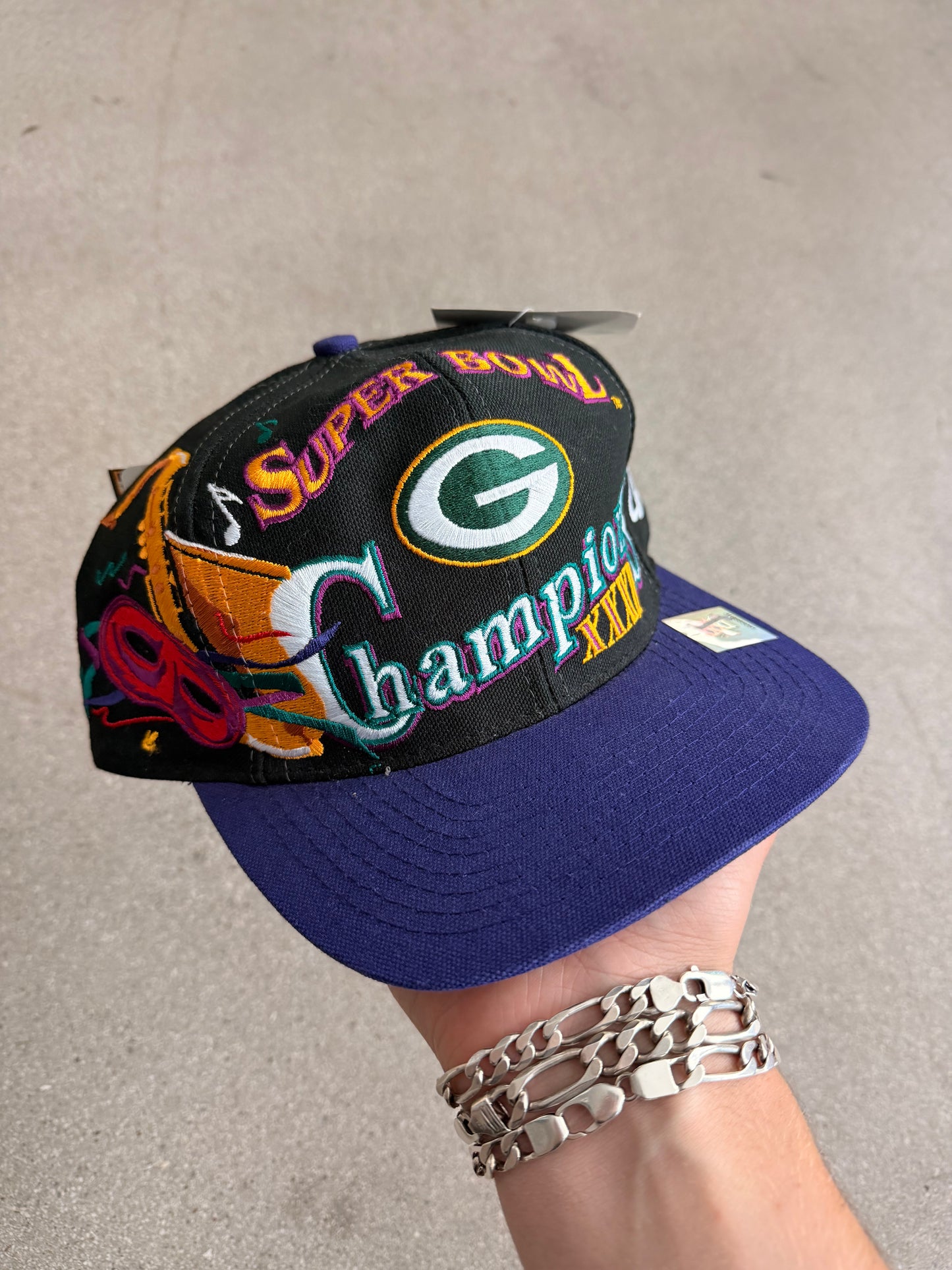 Vintage Packers Superbowl 31 Victory Snap Back Hat