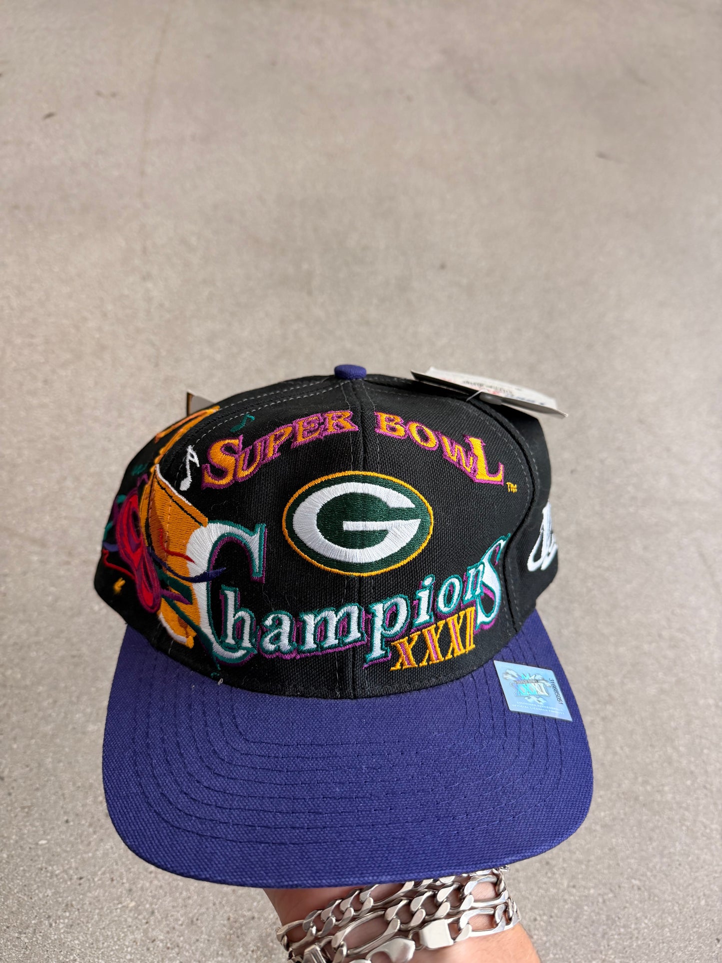 Vintage Packers Superbowl 31 Victory Snap Back Hat