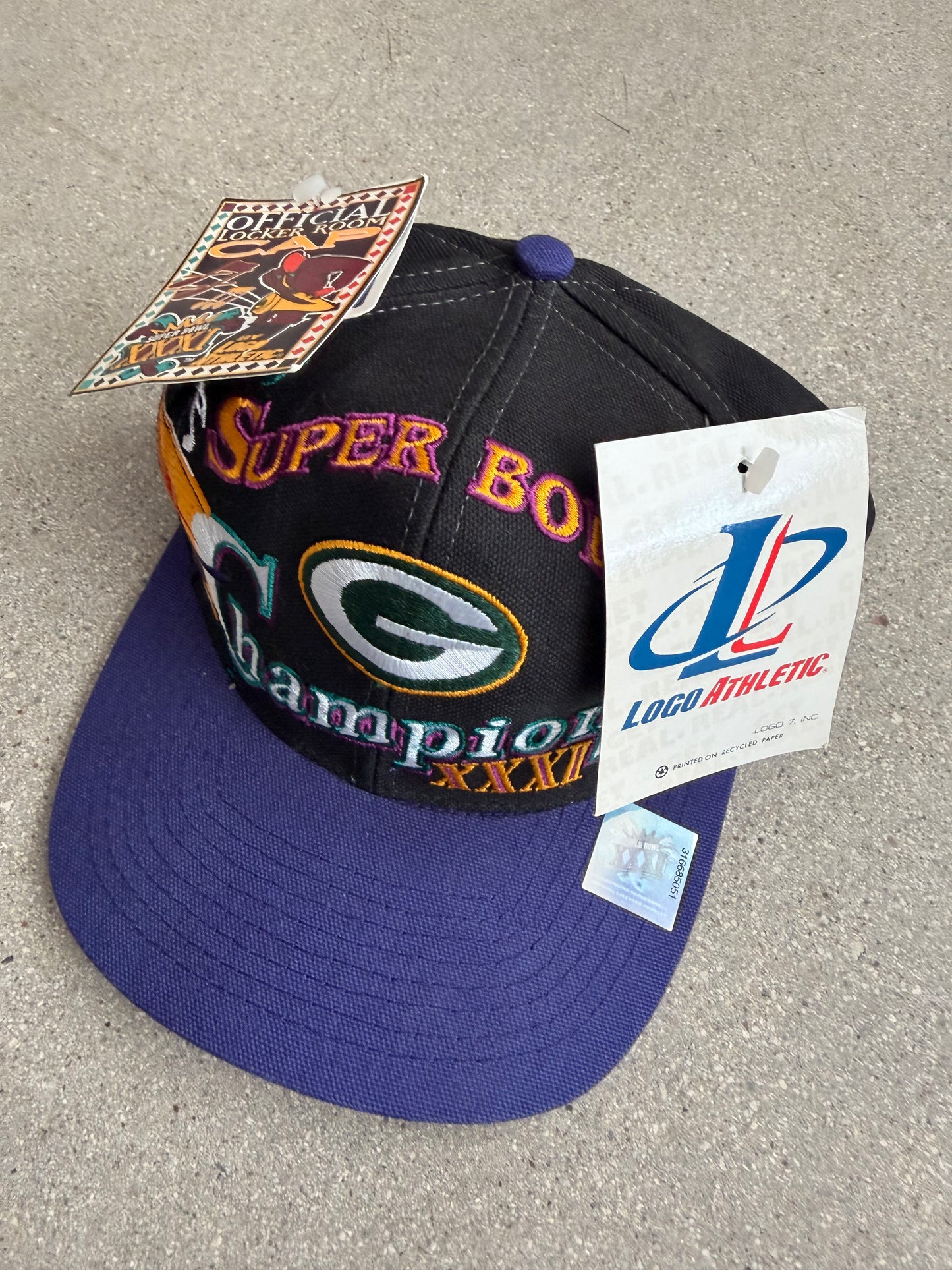 Vintage Packers Superbowl 31 Victory Snap Back Hat