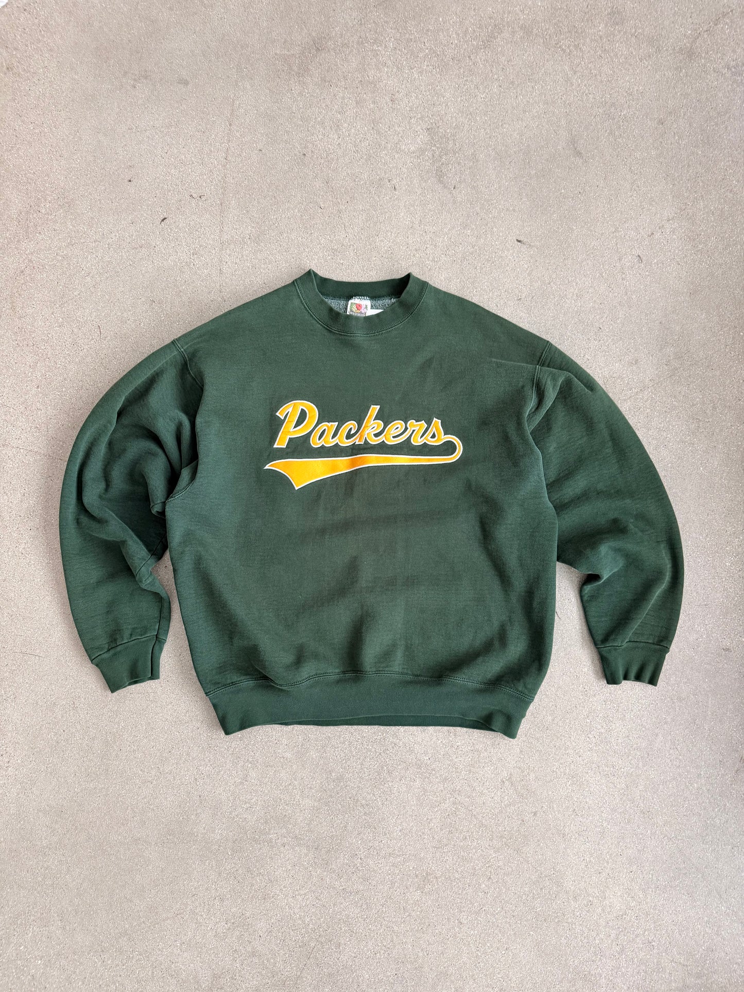 Vintage Packers Embroidered Script Crewneck - XL