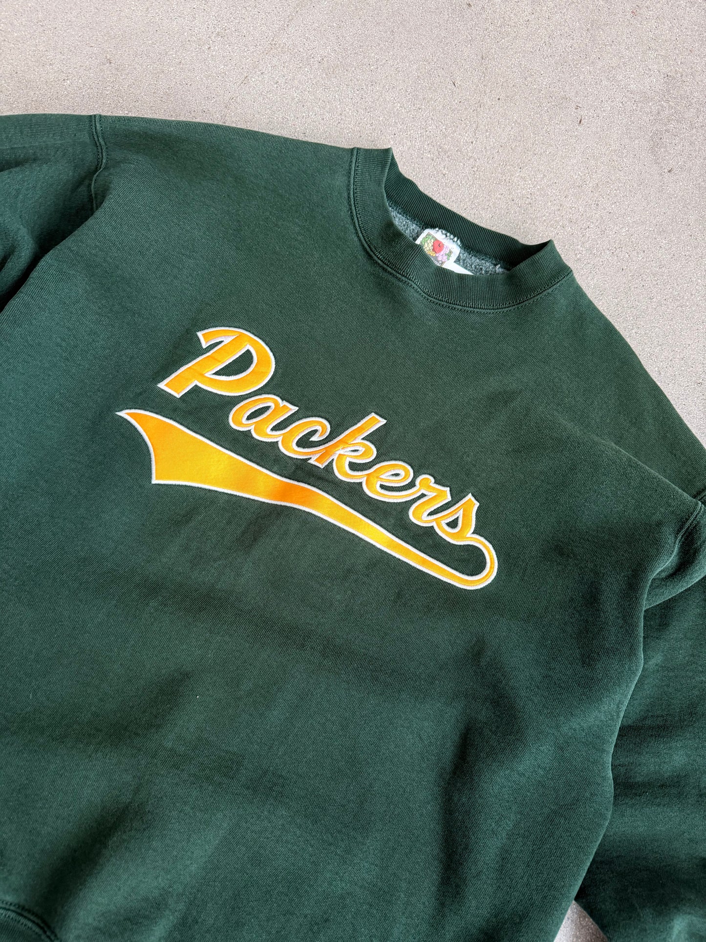 Vintage Packers Embroidered Script Crewneck - XL