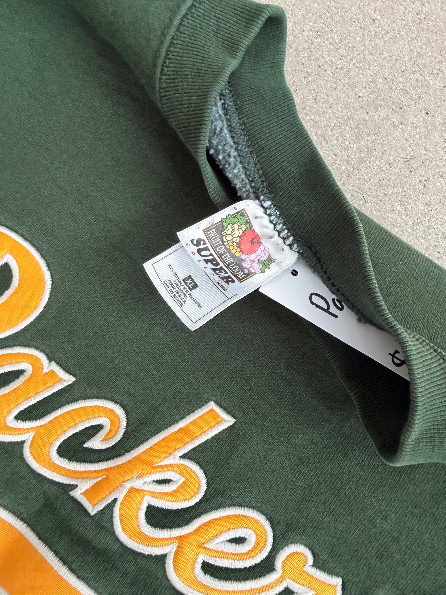 Vintage Packers Embroidered Script Crewneck - XL