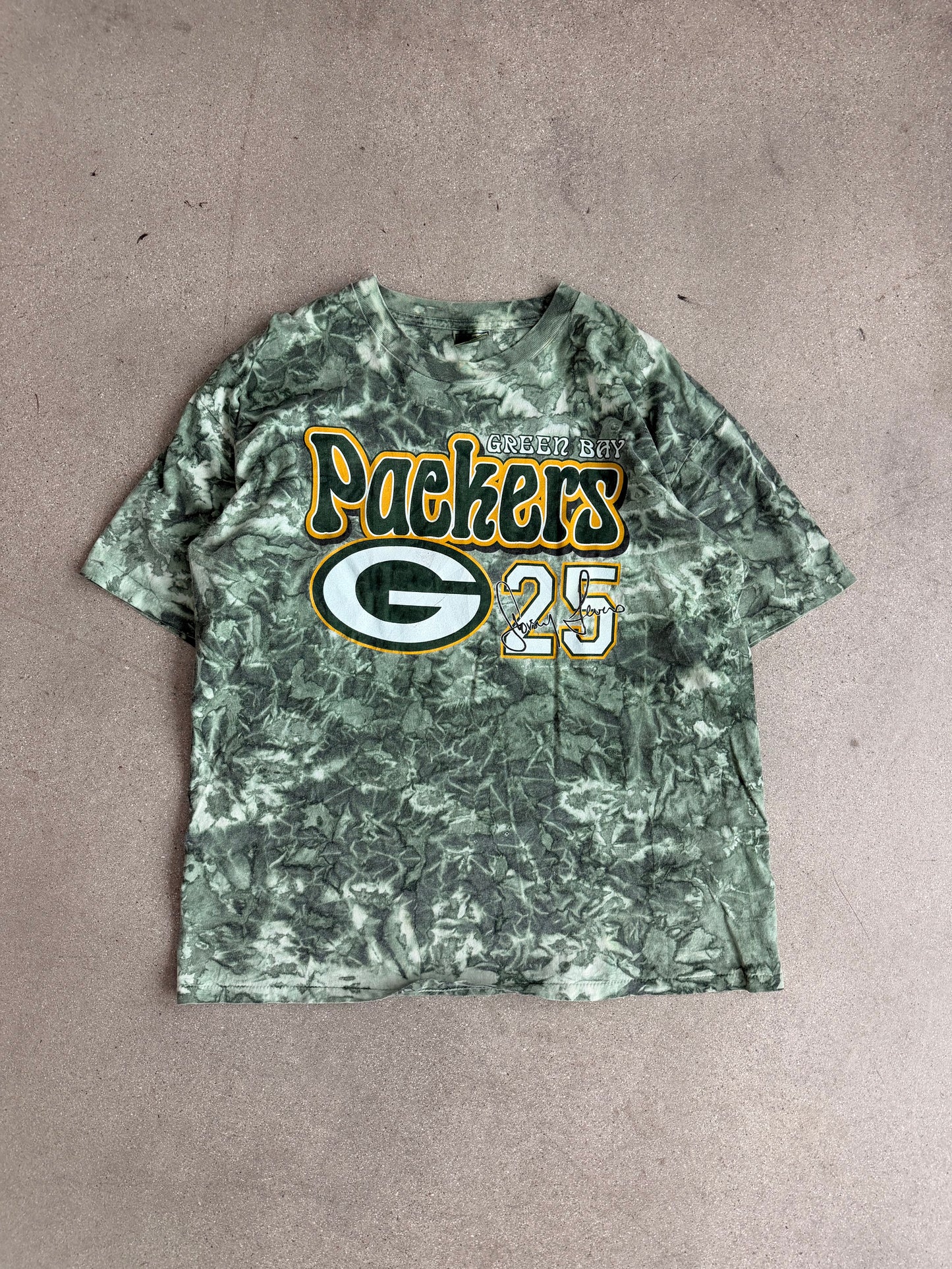 Vintage Packers Tie Dye Tee #25 Dorsey Levens - XL