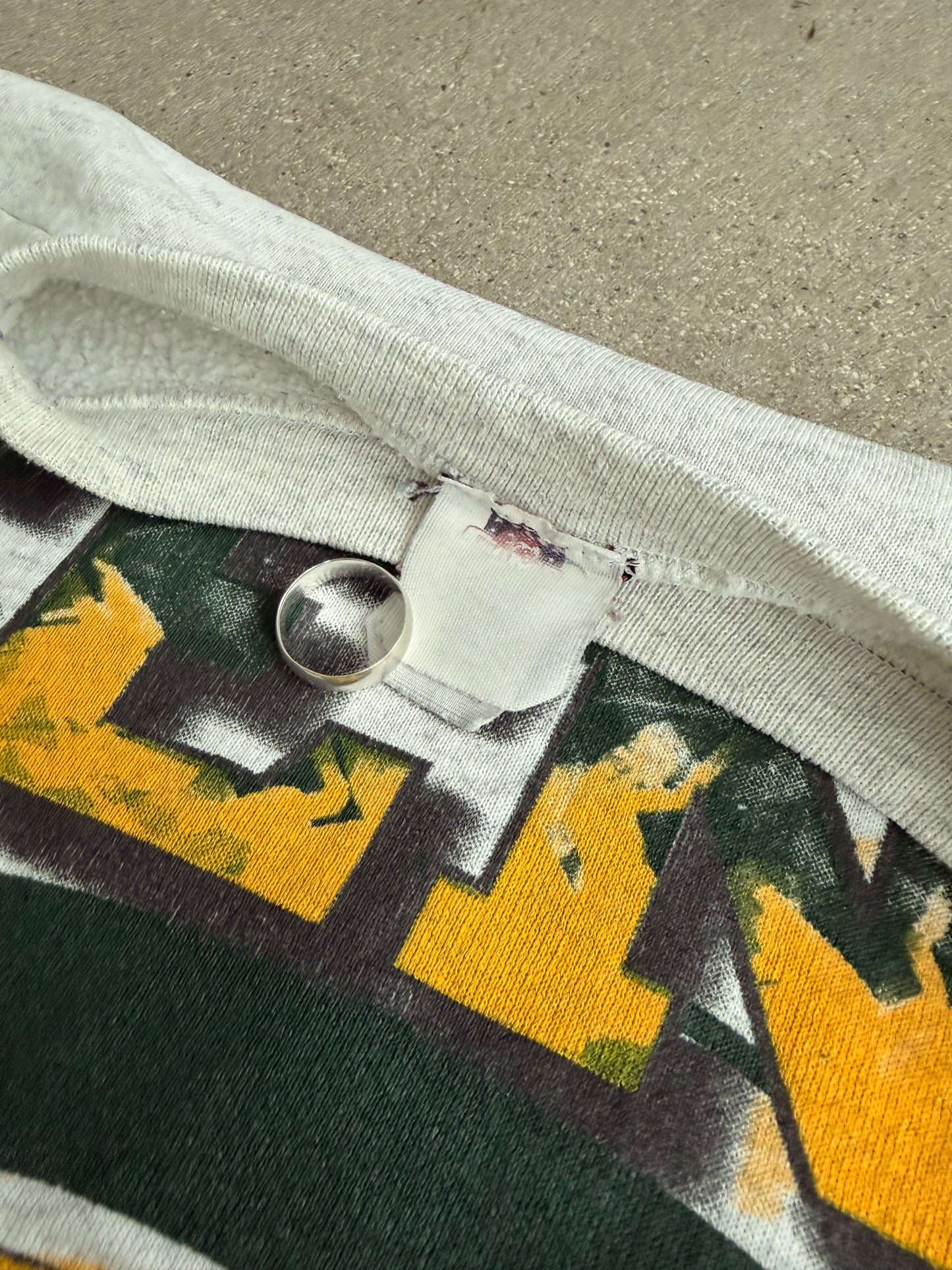 Vintage Packers Sleeve Spellout Crewneck - L