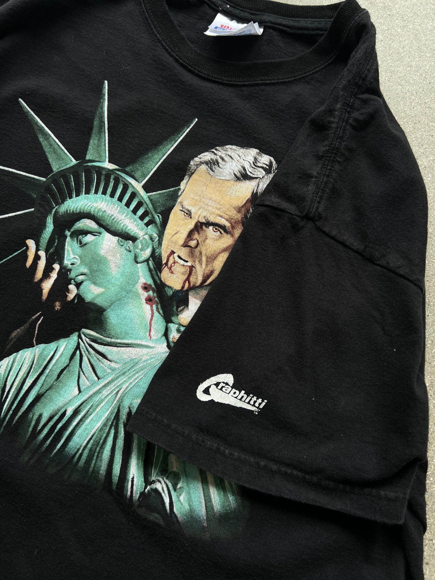 Vintage Alex Ross George W Bush Vampire Tee - XL