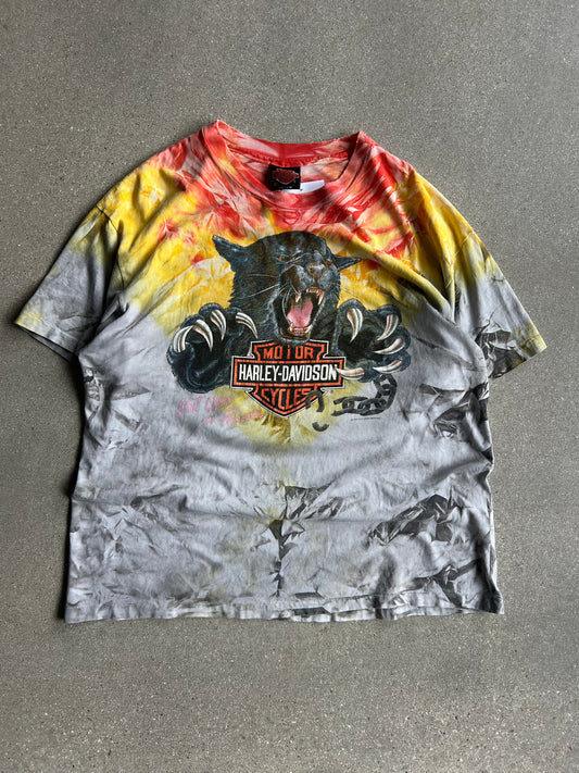 Vintage Harley Tie Dye Panther Green Bay Tee