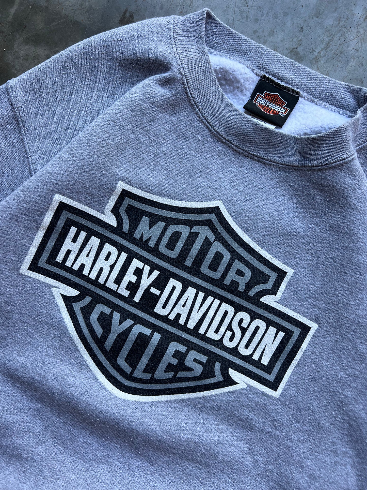 Vintage Harley Davidson Logo Crew - S