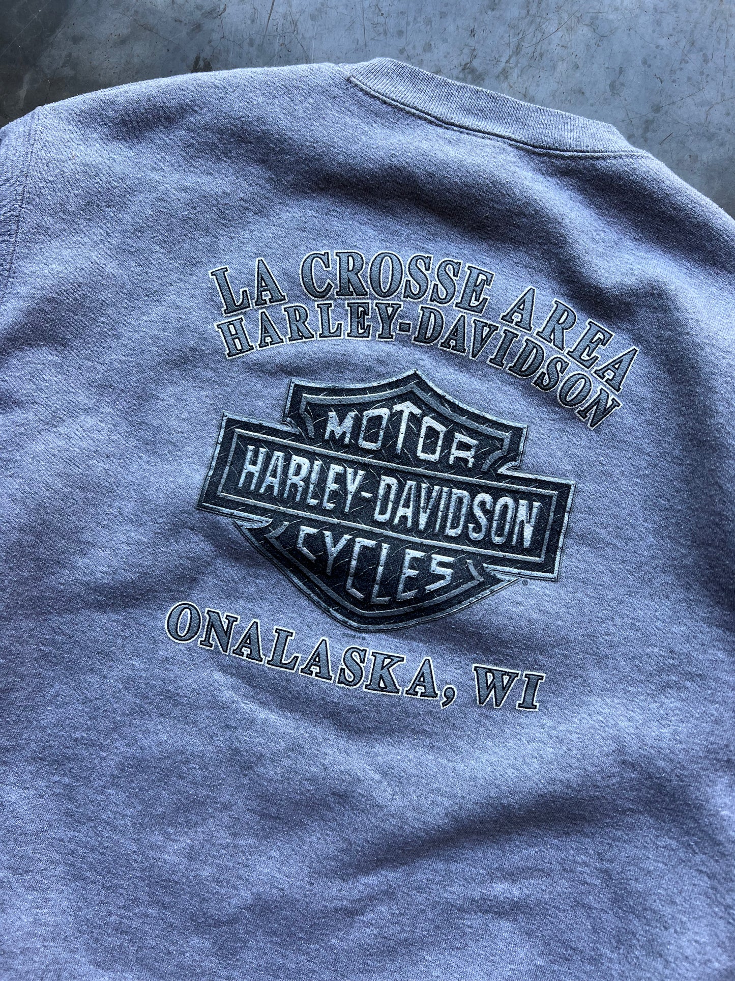 Vintage Harley Davidson Logo Crew - S
