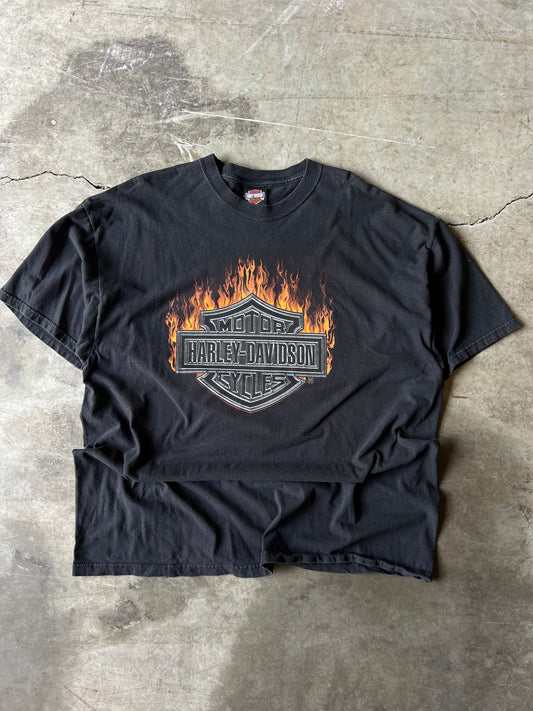 Vintage Harley Davidson Flaming Logo - XXL