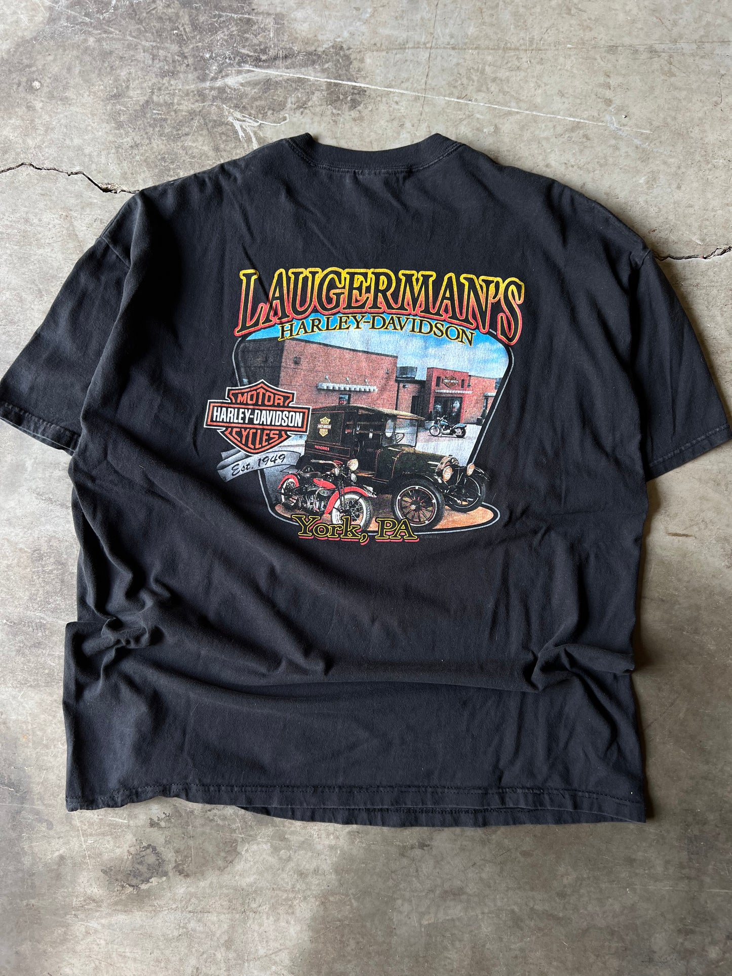 Vintage Harley Davidson Flaming Logo - XXL