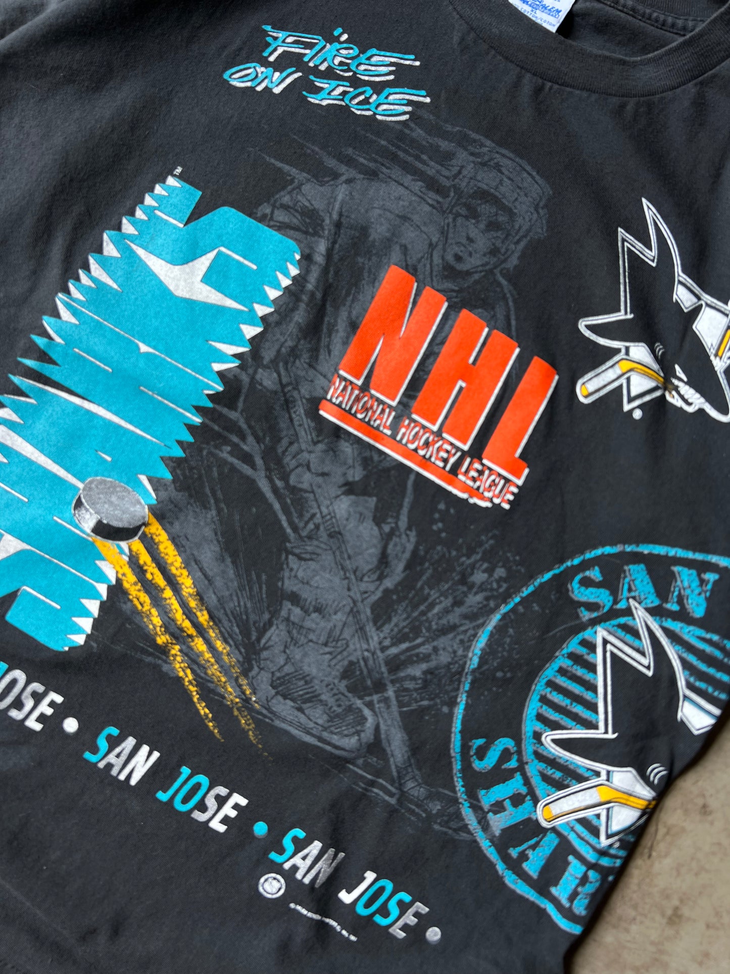 VIntage Salem San Jose Sharks NHL Tee - XL