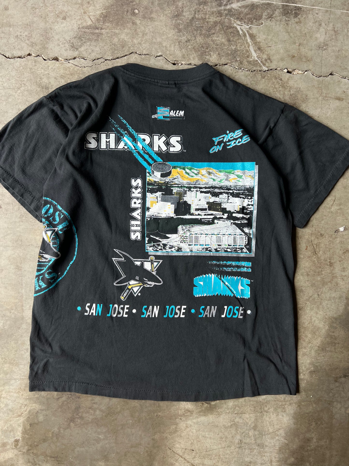 VIntage Salem San Jose Sharks NHL Tee - XL